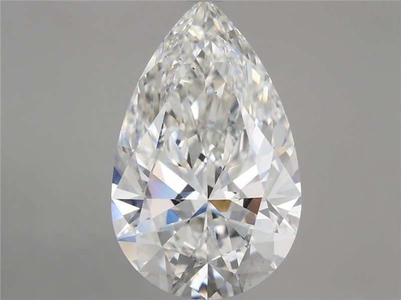 5.69 Carat Pear Shaped, Ideal Cut, F Color, VS2 Clarity, IGI Certified Lab Grown Diamond