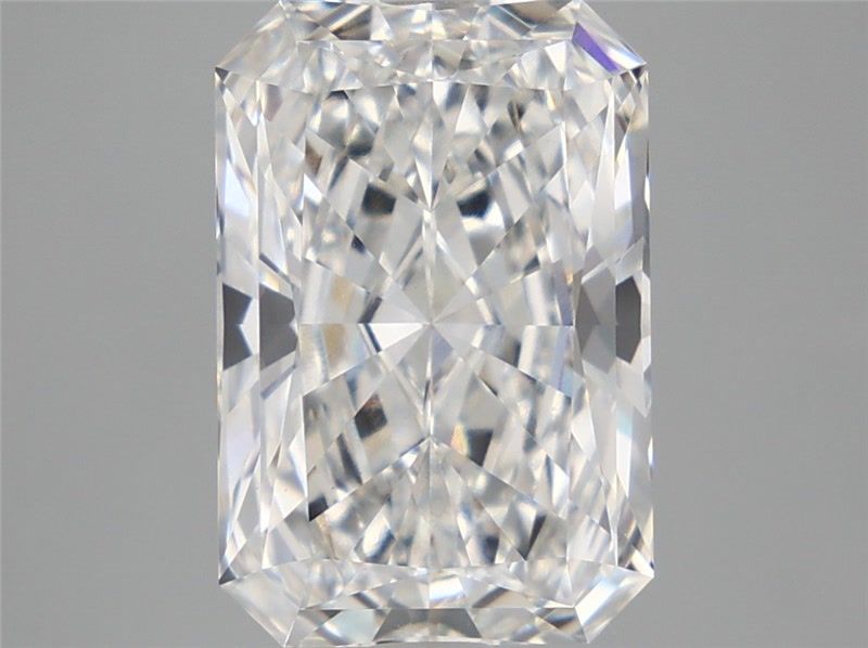5.59 Carat Radiant Shaped, Ideal Cut, F Color, VVS2 Clarity, IGI Certified Lab Grown Diamond