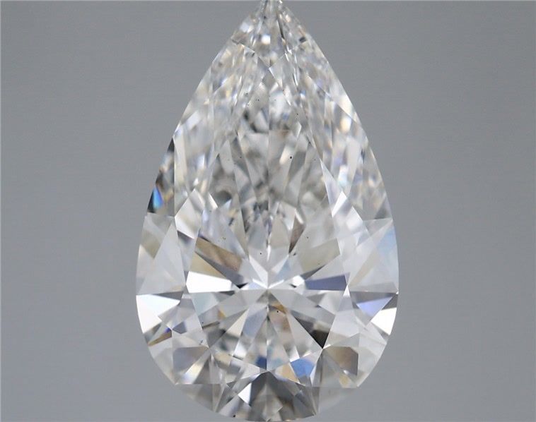 5.30 Carat Pear Shaped, Ideal Cut, F Color, VS2 Clarity, IGI Certified Lab Grown Diamond