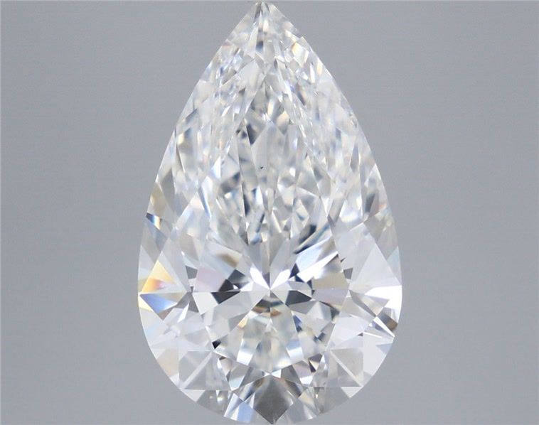 5.36 Carat Pear Shaped, Ideal Cut, E Color, VS1 Clarity, IGI Certified Lab Grown Diamond