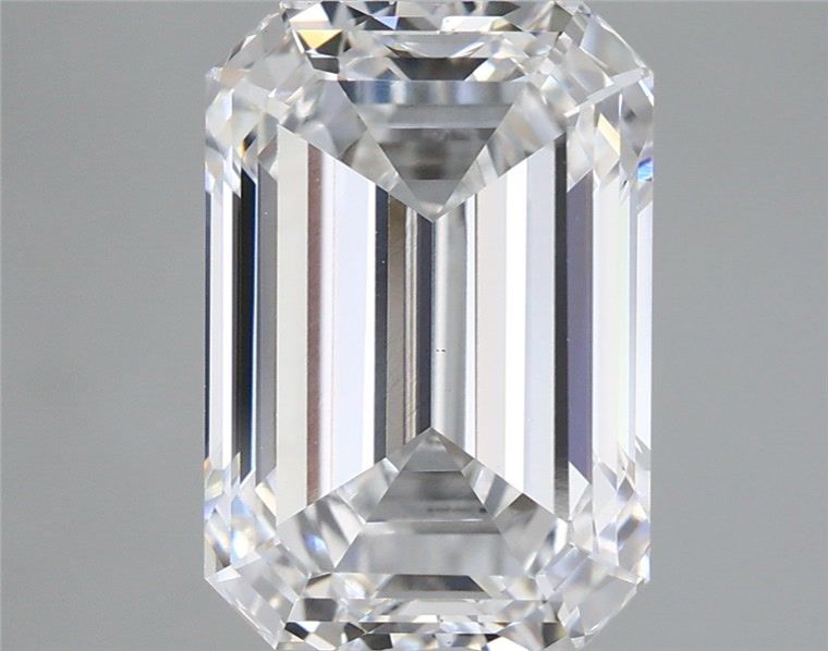 5.82 Carat Emerald Shaped, Ideal Cut, E Color, VS1 Clarity, IGI Certified Lab Grown Diamond