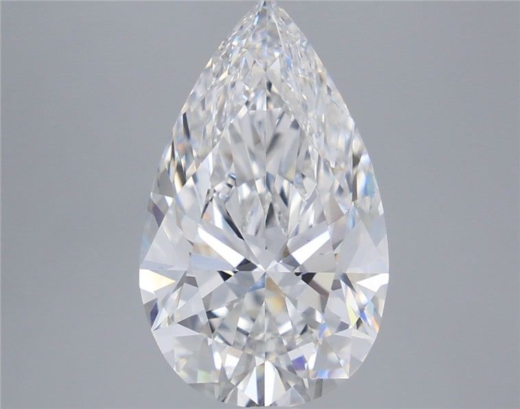 5.34 Carat Pear Shaped, Ideal Cut, E Color, VS1 Clarity, IGI Certified Lab Grown Diamond