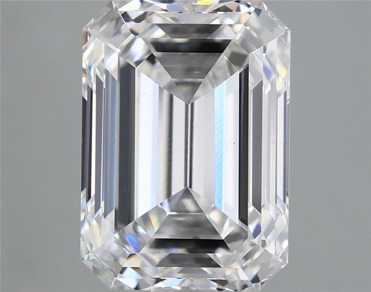 5.54 Carat Emerald Shaped, Ideal Cut, E Color, VS1 Clarity, IGI Certified Lab Grown Diamond