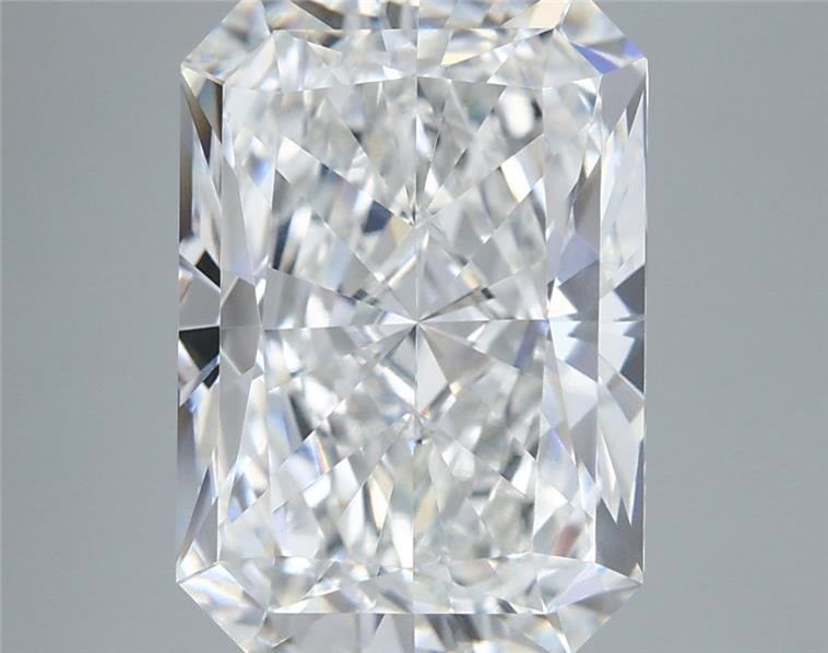 5.32 Carat Radiant Shaped, Ideal Cut, F Color, VVS2 Clarity, IGI Certified Lab Grown Diamond