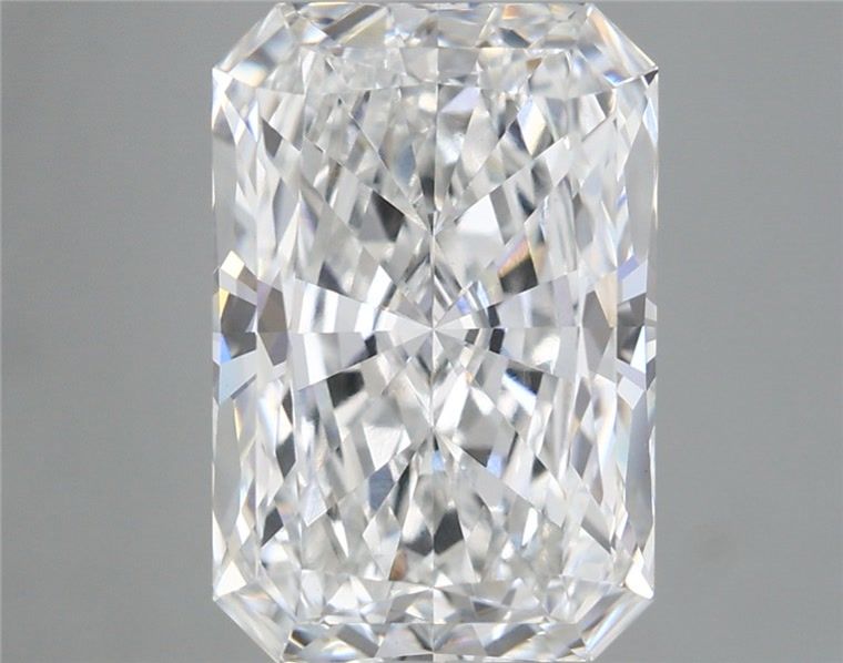 5.57 Carat Radiant Shaped, Excellent Cut, F Color, VVS2 Clarity, IGI Certified Lab Grown Diamond