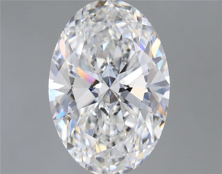 5.54 Carat Oval Shaped, Ideal Cut, F Color, VVS2 Clarity, IGI Certified Lab Grown Diamond
