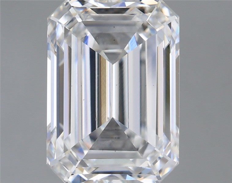 5.55 Carat Emerald Shaped, Ideal Cut, E Color, VS2 Clarity, IGI Certified Lab Grown Diamond