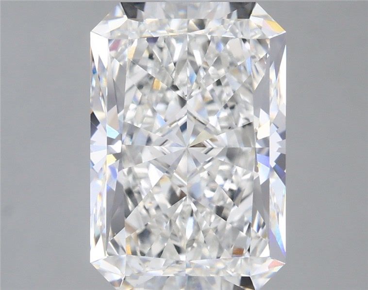 5.91 Carat Radiant Shaped, Ideal Cut, F Color, VS1 Clarity, IGI Certified Lab Grown Diamond