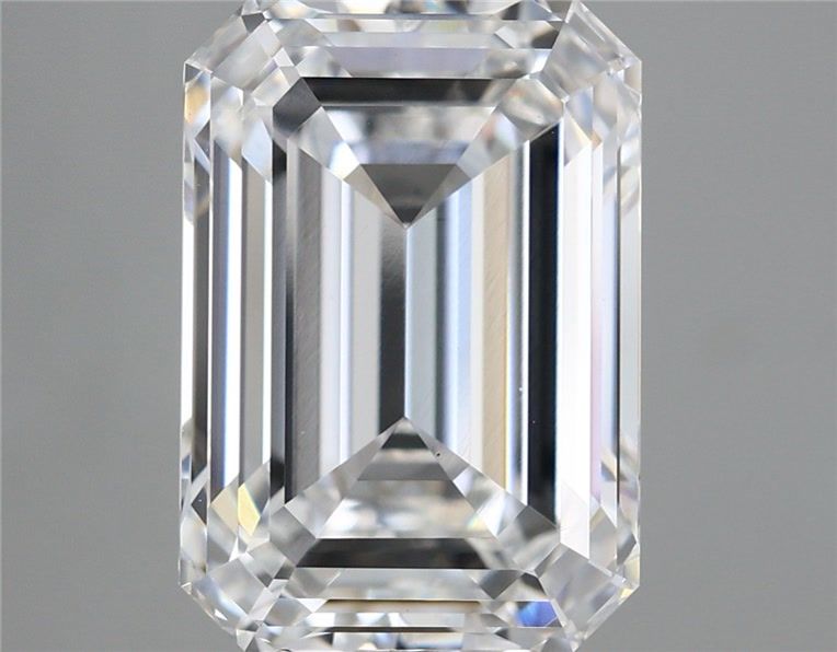 5.82 Carat Emerald Shaped, Ideal Cut, E Color, VS1 Clarity, IGI Certified Lab Grown Diamond