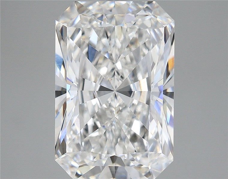 5.56 Carat Radiant Shaped, Ideal Cut, F Color, VVS2 Clarity, IGI Certified Lab Grown Diamond