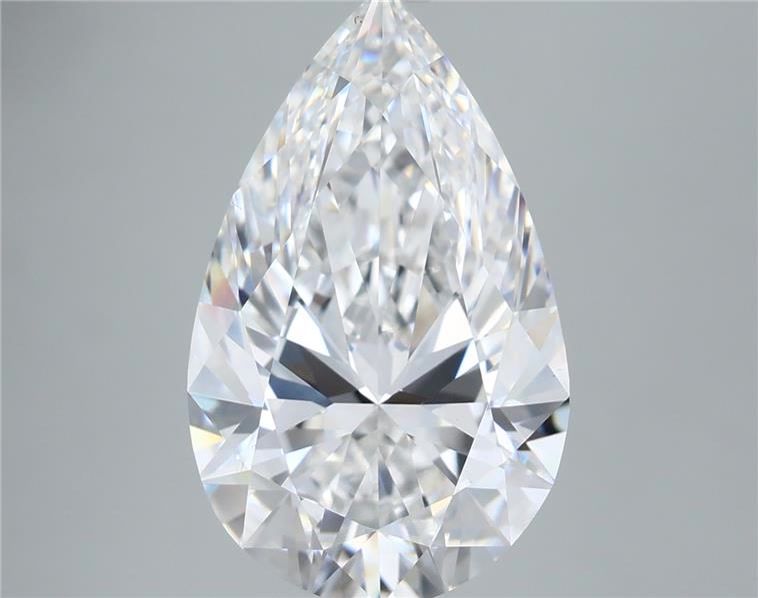 5.46 Carat Pear Shaped, Ideal Cut, E Color, VS1 Clarity, IGI Certified Lab Grown Diamond