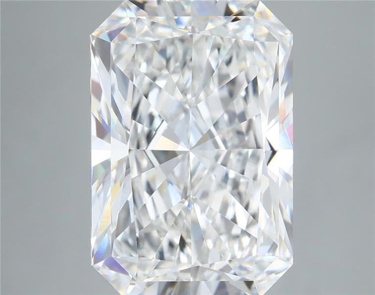 6.33 Carat Radiant Shaped, Ideal Cut, F Color, VVS2 Clarity, IGI Certified Lab Grown Diamond