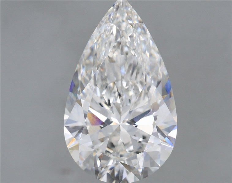6.50 Carat Pear Shaped, Ideal Cut, F Color, VS1 Clarity, IGI Certified Lab Grown Diamond