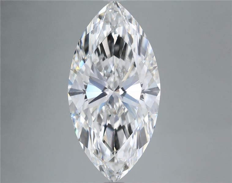 5.09 Carat Marquise Shaped, Ideal Cut, F Color, VVS2 Clarity, IGI Certified Lab Grown Diamond