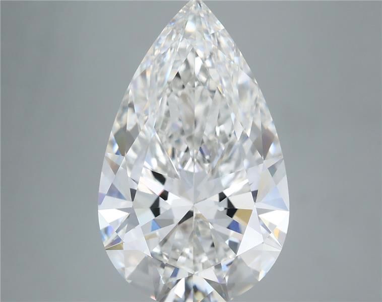 6.37 Carat Pear Shaped, Ideal Cut, F Color, VVS2 Clarity, IGI Certified Lab Grown Diamond