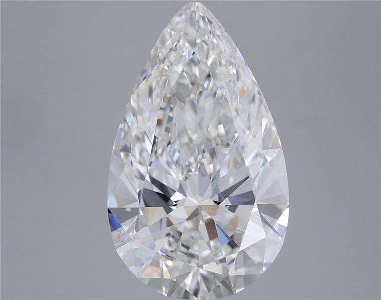 5.88 Carat Pear Shaped, Ideal Cut, E Color, VVS2 Clarity, IGI Certified Lab Grown Diamond