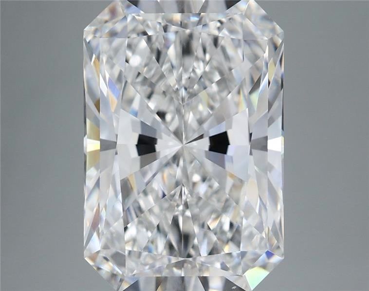 6.56 Carat Radiant Shaped, Ideal Cut, E Color, VS1 Clarity, IGI Certified Lab Grown Diamond