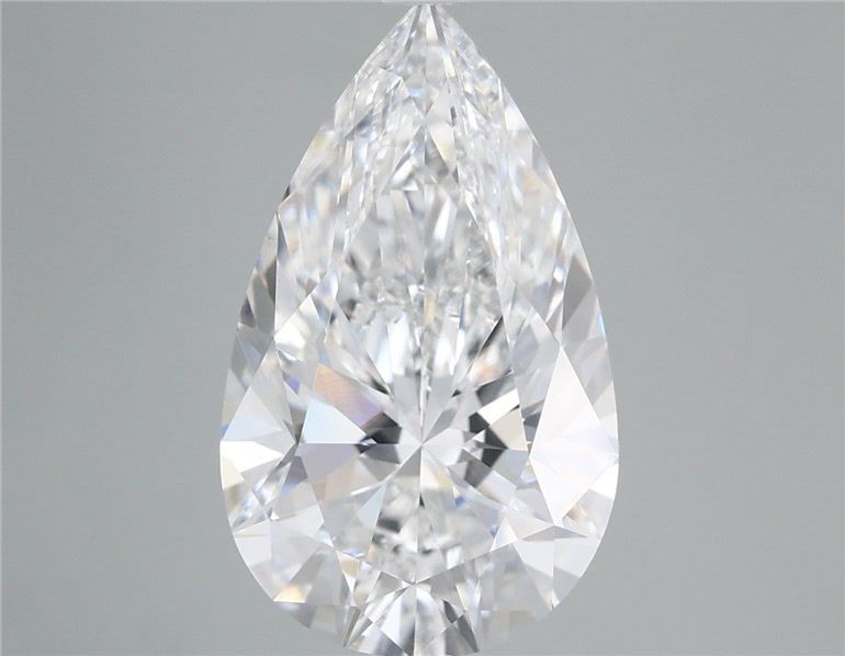 5.58 Carat Pear Shaped, Ideal Cut, D Color, VS1 Clarity, IGI Certified Lab Grown Diamond