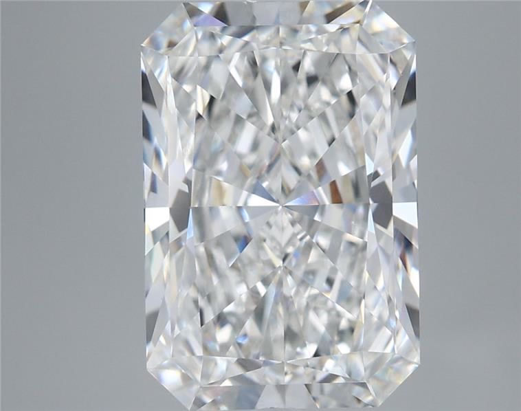 5.57 Carat Radiant Shaped, Ideal Cut, E Color, VVS2 Clarity, IGI Certified Lab Grown Diamond