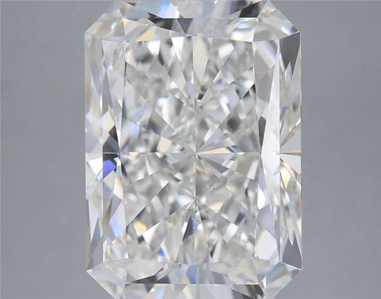 6.55 Carat Radiant Shaped, Excellent Cut, F Color, VVS2 Clarity, IGI Certified Lab Grown Diamond