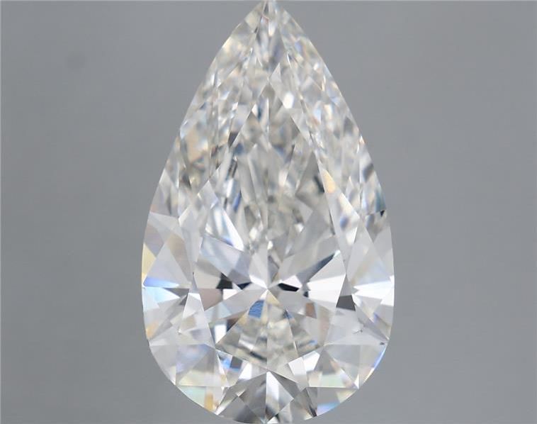 5.56 Carat Pear Shaped, Ideal Cut, F Color, VS1 Clarity, IGI Certified Lab Grown Diamond