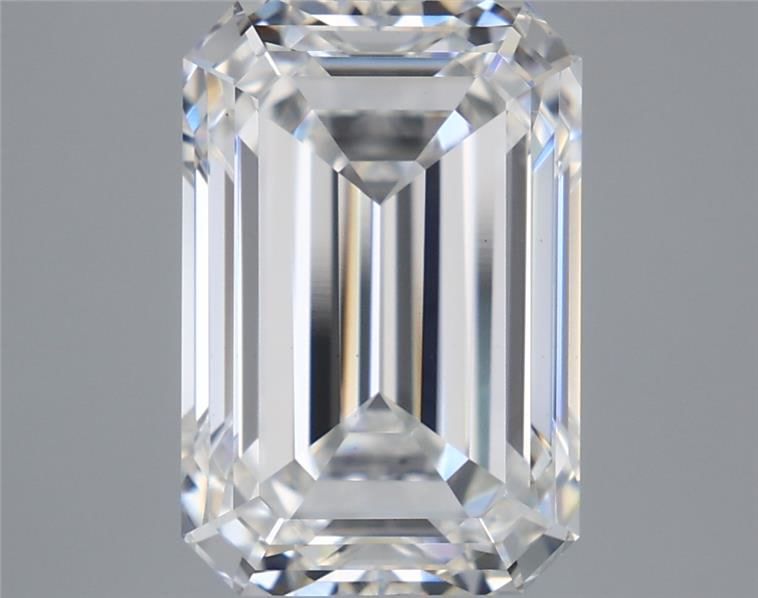 5.87 Carat Emerald Shaped, Ideal Cut, E Color, VS1 Clarity, IGI Certified Lab Grown Diamond