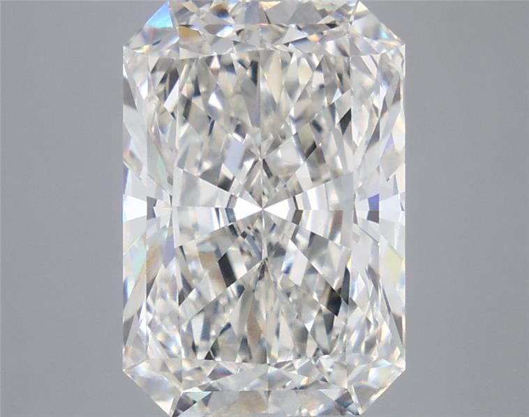 5.96 Carat Radiant Shaped, Ideal Cut, F Color, VVS2 Clarity, IGI Certified Lab Grown Diamond