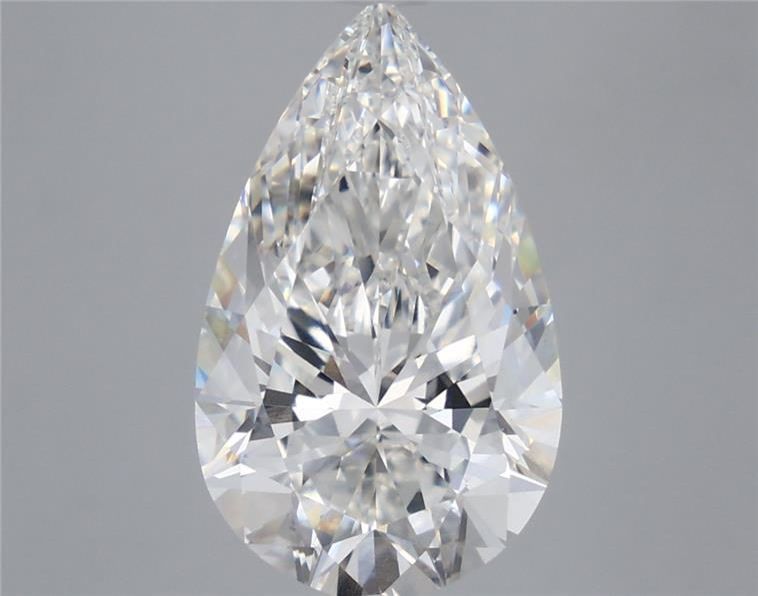 5.33 Carat Pear Shaped, Ideal Cut, F Color, VS1 Clarity, IGI Certified Lab Grown Diamond