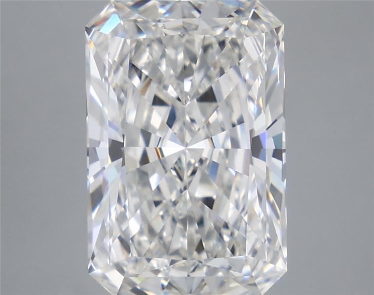 5.58 Carat Radiant Shaped, Ideal Cut, F Color, VVS2 Clarity, IGI Certified Lab Grown Diamond