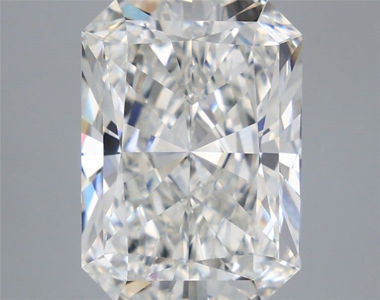 5.59 Carat Radiant Shaped, Ideal Cut, F Color, VVS2 Clarity, IGI Certified Lab Grown Diamond