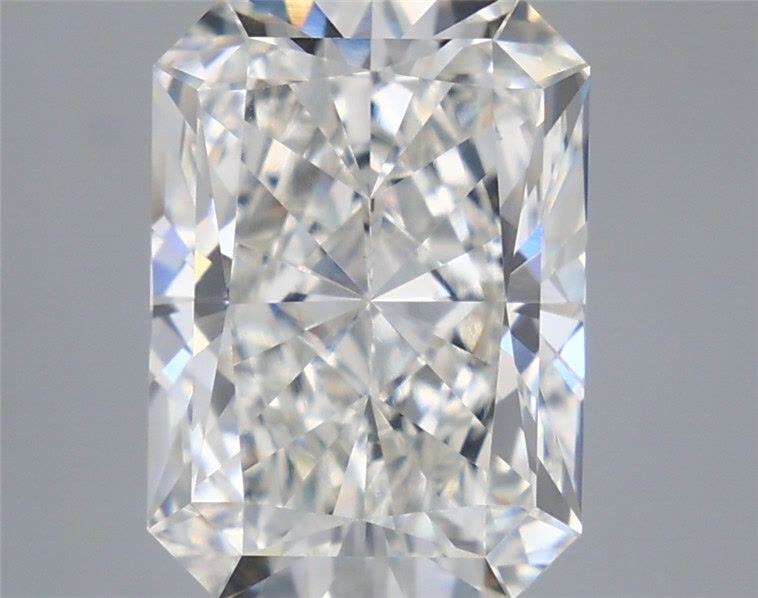 5.44 Carat Radiant Shaped, Ideal Cut, F Color, VVS2 Clarity, IGI Certified Lab Grown Diamond