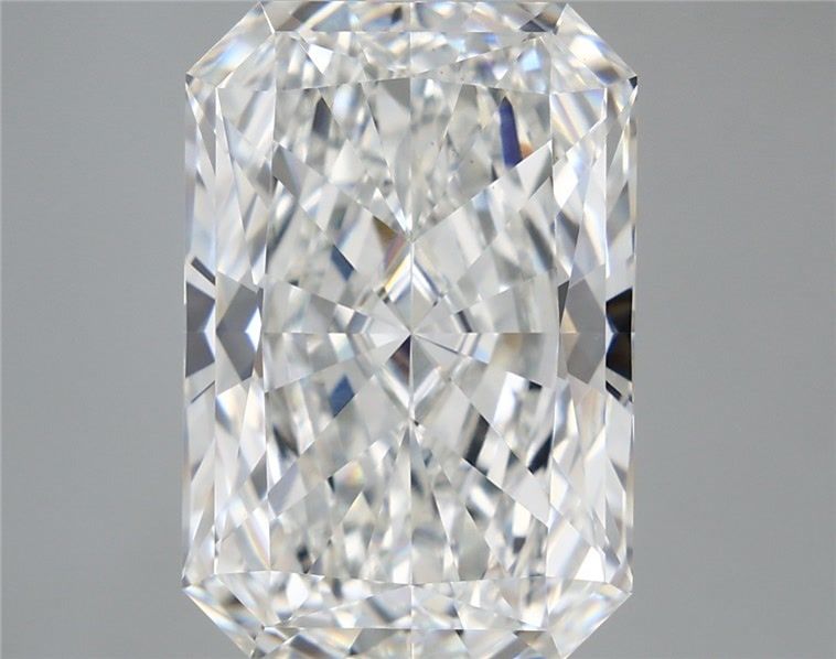 8.52 Carat Radiant Shaped, Excellent Cut, F Color, VVS2 Clarity, IGI Certified Lab Grown Diamond