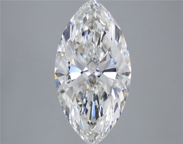 5.08 Carat Marquise Shaped, Ideal Cut, F Color, VVS2 Clarity, IGI Certified Lab Grown Diamond
