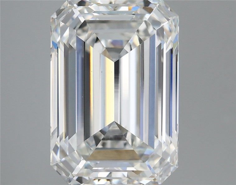 5.44 Carat Emerald Shaped, Ideal Cut, E Color, VS1 Clarity, IGI Certified Lab Grown Diamond