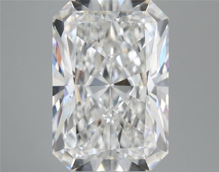 5.59 Carat Radiant Shaped, Excellent Cut, E Color, VVS2 Clarity, IGI Certified Lab Grown Diamond