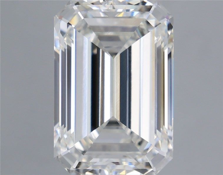 6.56 Carat Emerald Shaped, Ideal Cut, F Color, VS2 Clarity, IGI Certified Lab Grown Diamond