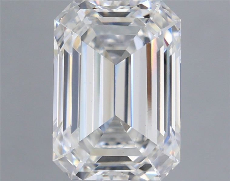 5.56 Carat Emerald Shaped, Ideal Cut, E Color, VS1 Clarity, IGI Certified Lab Grown Diamond