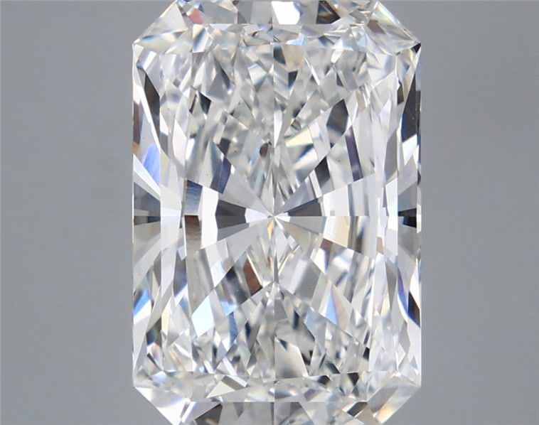 6.56 Carat Radiant Shaped, Ideal Cut, E Color, VS1 Clarity, IGI Certified Lab Grown Diamond