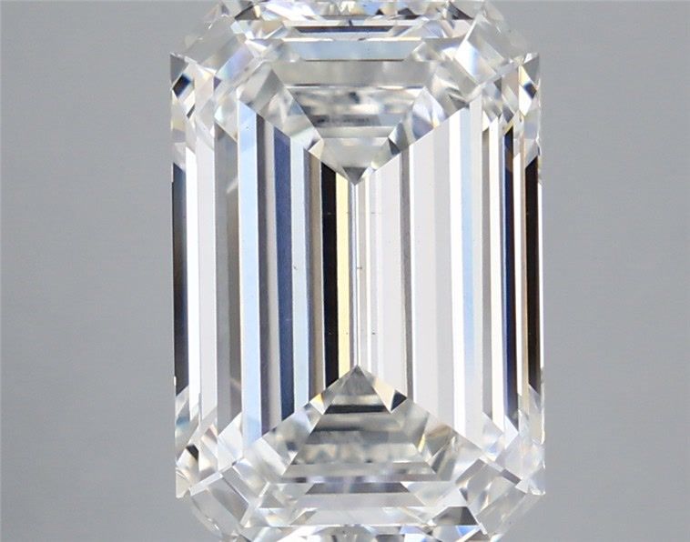 5.80 Carat Emerald Shaped, Ideal Cut, F Color, VS2 Clarity, IGI Certified Lab Grown Diamond