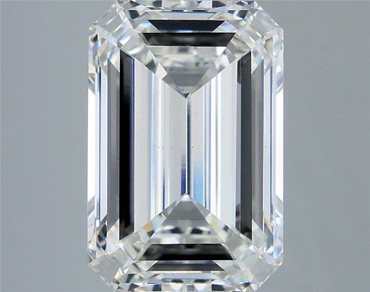 5.56 Carat Emerald Shaped, Ideal Cut, F Color, VS1 Clarity, IGI Certified Lab Grown Diamond