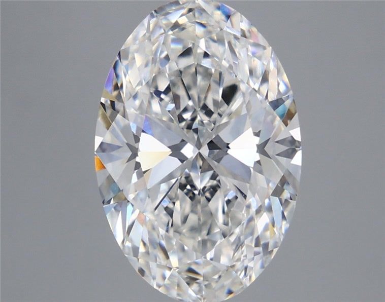 5.56 Carat Oval Shaped, Ideal Cut, E Color, VVS2 Clarity, IGI Certified Lab Grown Diamond