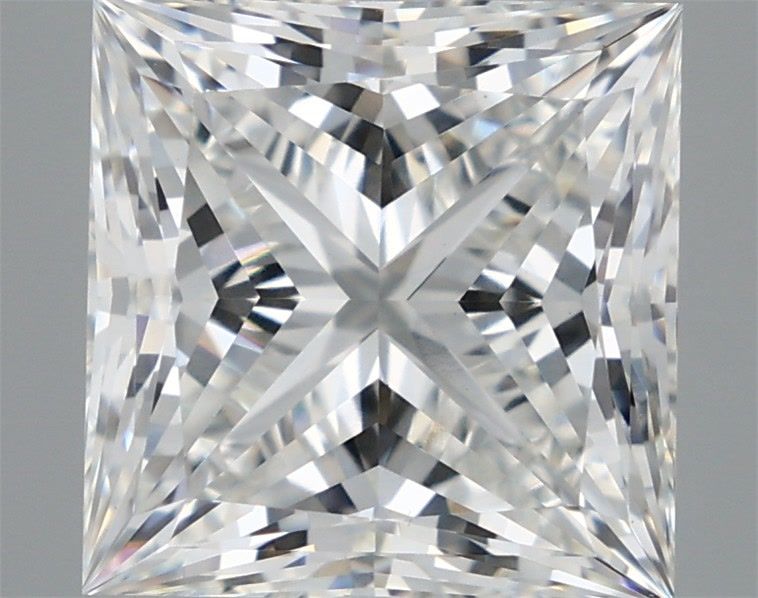 5.57 Carat Princess Shaped, Ideal Cut, E Color, VVS2 Clarity, IGI Certified Lab Grown Diamond