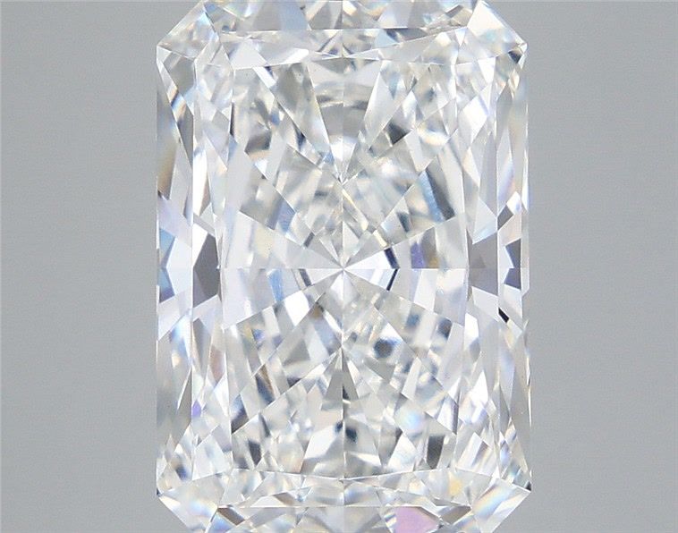6.56 Carat Radiant Shaped, Ideal Cut, F Color, VVS2 Clarity, IGI Certified Lab Grown Diamond