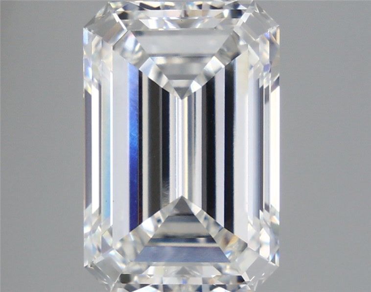 5.78 Carat Emerald Shaped, Excellent Cut, F Color, VS1 Clarity, IGI Certified Lab Grown Diamond