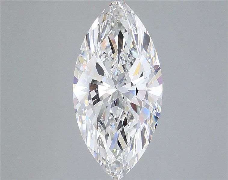 5.01 Carat Marquise Shaped, Ideal Cut, F Color, VVS2 Clarity, IGI Certified Lab Grown Diamond