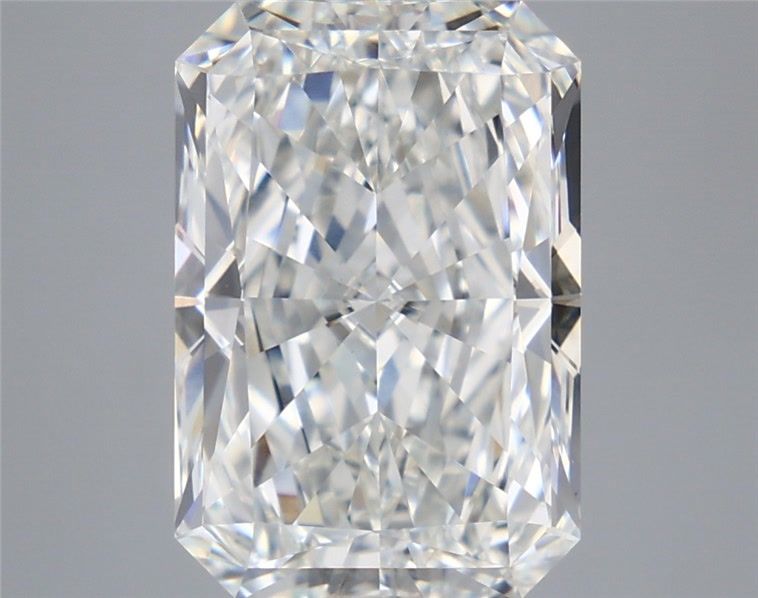 5.59 Carat Radiant Shaped, Ideal Cut, F Color, VVS2 Clarity, IGI Certified Lab Grown Diamond