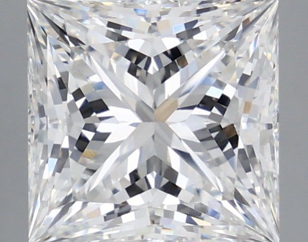 4.09 Carat Princess Shaped, Ideal Cut, F Color, VVS2 Clarity, IGI Certified Lab Grown Diamond