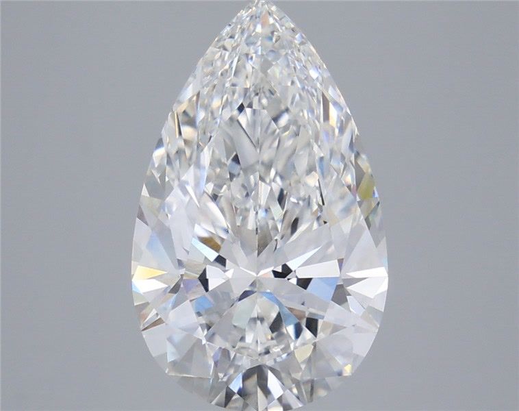 5.88 Carat Pear Shaped, Ideal Cut, E Color, VVS2 Clarity, IGI Certified Lab Grown Diamond