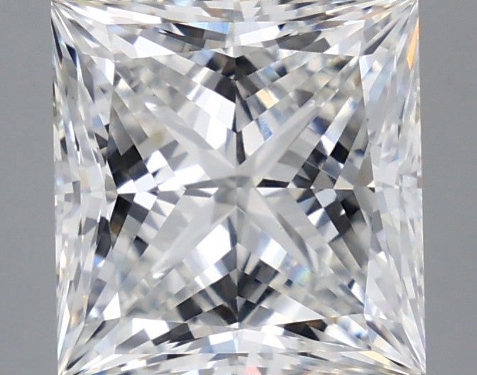 3.83 Carat Princess Shaped, Ideal Cut, E Color, VVS2 Clarity, IGI Certified Lab Grown Diamond