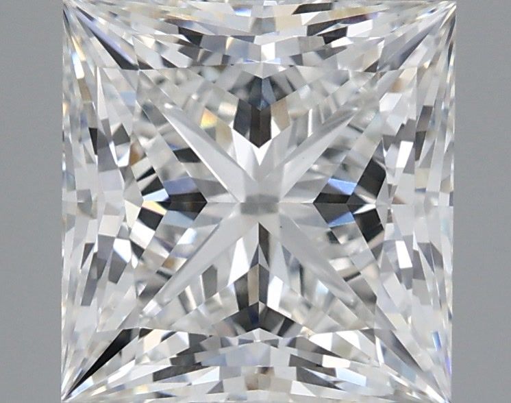 3.57 Carat Princess Shaped, Ideal Cut, F Color, VVS2 Clarity, IGI Certified Lab Grown Diamond